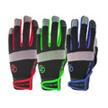 Zero Friction Ultra Suede Universal-Fit Work Glove (Red, Lime, Blue) WG110000